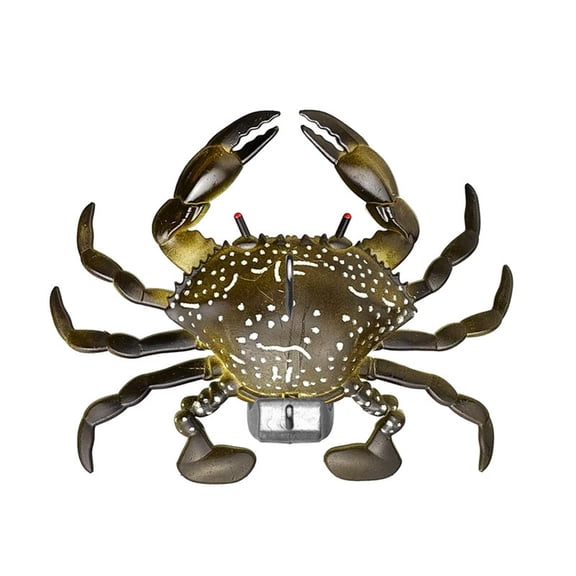 Moonsky Crab Lure Soft Fishing Bait, 3.15 in/0.78 OZ Bionic Floating Lure with Lead Hook for Saltwater Sea Fishing Bass Grouper
