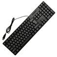 thumbnail image 1 of HEVIRGO Clavier Filaire USB Universel Multilingue Ergonomique à 104 Touches pour Ordinateur Portable PC, 1 of 10