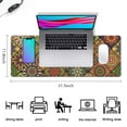 thumbnail image 5 of Adorn Your Desk: Cute, Small Size Mandala Mouse Pad - Non-Slip Rubber Base, Waterproof - Women's Favorite for Office (31.5x11.8 Inch), 5 of 7