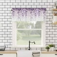 thumbnail image 4 of Purple Eucalyptus Curtain Valance for Windows/Kitchen/Living Room/Bedroom, Spring Botanical Plant Aesthetic Rod Pocket Window Treatment Short Drape Topper Small Tier Cafe Curtains Panel 54X18, 4 of 8