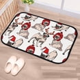 thumbnail image 5 of Floor Door Mats Bath Rugs Christmas Pug Dog Bathroom Carpet Non-Slip Absorbent for Entryway Indoor 23.6x15.7in Carpet Runner, 5 of 7