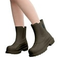 thumbnail image 5 of KANG Stylish Women's Rain Shoes For Casual Wear For All Seasons Medium To High Heel For ComforT Rain Boots Collar Gardening Boots Ultra Lightweight Portable Garden Shoes, 5 of 9
