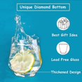 thumbnail image 5 of Vasos de whisky de diamante, paquete de 2, vasos de jugo, vasos de whisky escocés inclinables, vasos de whisky de 300 ml, modernos, 5 of 5