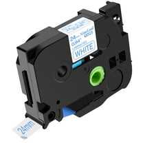NineLeaf Compatible for Brother P-touch TZe-253 TZe253 TZ-253 TZ253 24mm 1 Inch Blue on White Laminated TZe TZ Label Tape 0.94" x 26.2ft