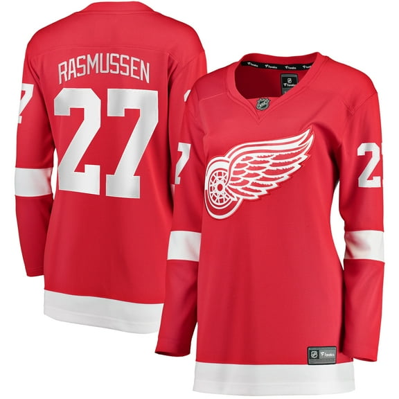 Women's Fanatics Michael Rasmussen Red Detroit Red Wings Home Breakaway Player Jersey