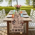 thumbnail image 4 of Table Runners 70 Inches Long Dress Scarves, Sweet Home Farmhouse Coffee/Dining/Kitchen Table Decor, Holiday Table Runner, Western Stars Bird Houses Brown Wooden Grain 13x70 Inch, 4 of 9