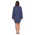 thumbnail image 5 of Ashford & Brooks Women's Woven Plaid Long Sleeve Button Down Sleep Shirt Nightshirt, 5 of 6