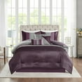 Madison Park Cal King Amherst 7Piece Comforter Set, Purple