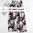 thumbnail image 3 of YOZGXEG Wide Leg Pants Women Women'S Comfy Printed Wide Leg Pajama Pants Bow Elastic Waist Long Casual Bottoms Purple One Size, 3 of 4