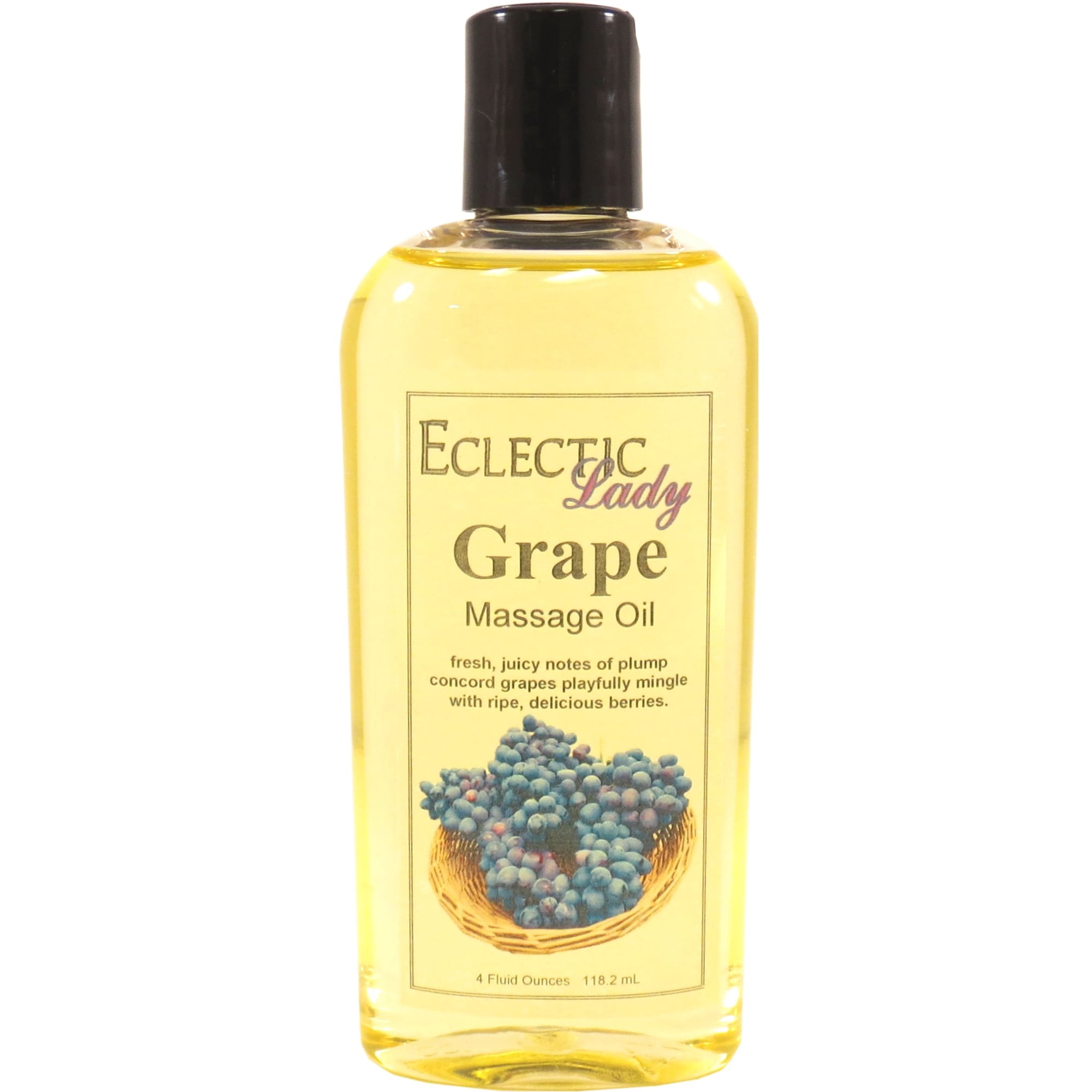 Grape Massage Oil by Eclectic Lady, 4 oz, Sweet Almond Oil and Jojoba Oil