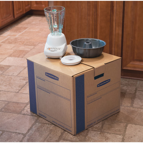 SmoothMove Prime Moving Boxes, Medium Internal Dimensions: 18" Width x 18" Depth x 16" Height - External Dimensions: 18.1" Width x 18.8" Depth x 16.6" Height - Lid Lock Closure - Medium Duty - Card