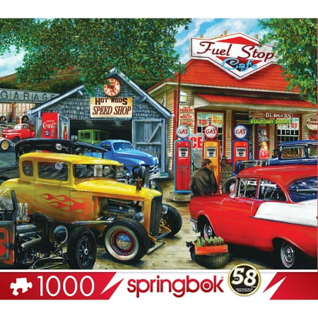 Springbok Puzzles Hot Rod Café Americana 1000 Piece Jigsaw Puzzle for Adults
