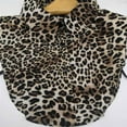 thumbnail image 4 of Aellinatey Women Leopard Snakeskin Print False Collar Half Shirt Detachable Layering Top, 4 of 15