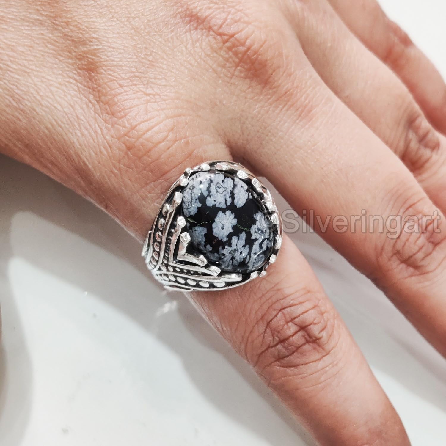S925 Sterling Silver color Natural Zircon Ring for Men Silver 925 Jewelry  Bizuteria Anillos De Wedding Gemstone Rings Box - AliExpress