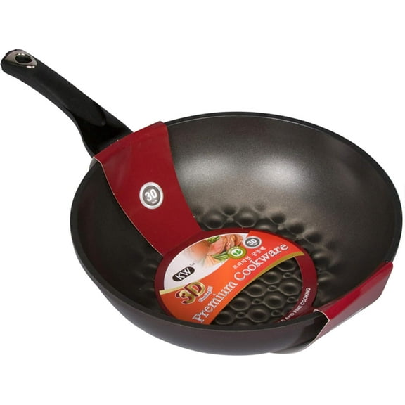 3D Marble Non-Stick, Non-Scratch Coating Wok Pan. (Made in Korea). (30cm)