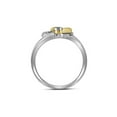 thumbnail image 2 of Diamond Princess 10kt Two-tone White Gold Womens Round Diamond Double Heart Ring 1/12 Cttw, 2 of 2