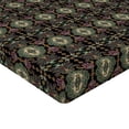thumbnail image 4 of Ambesonne Ethnic Fitted Sheet, Oriental Art Damask Blossom, Queen Size, Charcoal Grey Multicolor, 4 of 5
