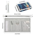 thumbnail image 3 of JIALIOU Nylon Trifold Card Wallet with ID Window Zipper Pocket for Men Women Teen Space Pixel Style, 3 of 7