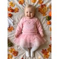 thumbnail image 6 of RUINIXCW Toddler Baby Girl Halloween Thanksgiving Outfit Infant Baby Girl Fall Winter Clothes Pumpkin Long Sleeve Sweatshirt with Tulle Tutu Skirt Set, 6 of 7