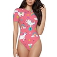 thumbnail image 1 of Fotbe Yoga Unicorn Body de Mujer con Cuello Redondo y Mangas Cortas, Sin Mangas Ajustado, Suave, Cómodo y Básico-X-Large, 1 of 7