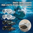 Adults Swim Goggles Clear Lens Large Frame Men Women No Leakage Anti