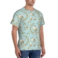 thumbnail image 2 of Vsdgher Cute Honeybees Print Men's Dry Fit Mesh Athletic Shirts Moisture Wicking Tennis T-Shirt Tops, 2 of 9