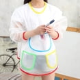 thumbnail image 4 of 2pcs Waterproof Long-sleeved Translucent Painting Apron Children PVC Smock Apron for Drawing, 4 of 8