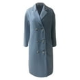 thumbnail image 4 of LEEYNEER Womens Double Breasted Coat Warm Winter Jacket Yellow S, 4 of 5