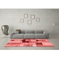 thumbnail image 3 of Ahgly Company Indoor Round Patchwork Red Transitional Area Rugs, 4' Round, 3 of 4