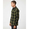 thumbnail image 3 of Burnside Snap Front Long Sleeve Plaid Flannel Shirt Size up to 4XL, 3 of 5