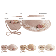 thumbnail image 3 of LNMQLPDBS Baby Sun Hat Sets Girls Wide-Brim Straw Sun-Hat for Summer Beach with Flower Kids Tourism Sun Hat with Shoulder Bag Gift for Girl Sun Protection Hat for All Season, 3 of 5
