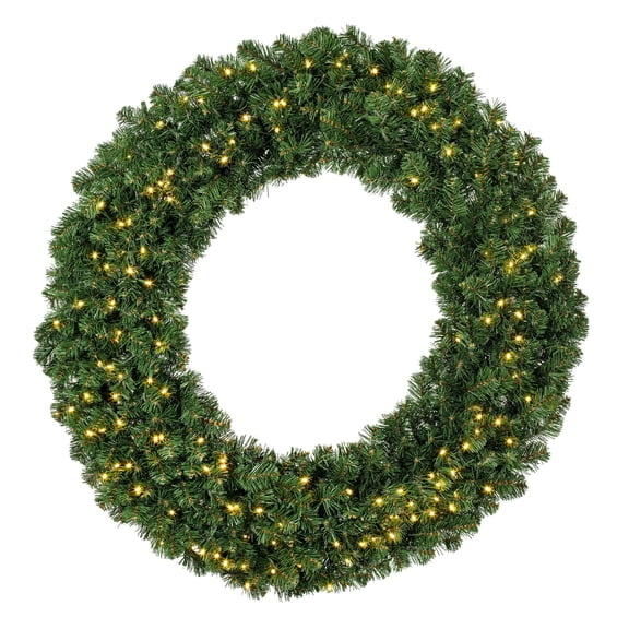 Vickerman 48" Grand Teton Artificial Christmas Wreath, Warm White Wide Angle LED Lights