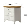 thumbnail image 7 of Better Homes & Gardens Canton 3-Drawer Nightstand, Textured White and Light Honey, 7 of 7