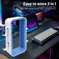 thumbnail image 3 of Game Storage Tower, Multifunctional Game Disks Holder Organizer 18 Slot Design  Compatibility Stylish And Minimalistic Easy Installation  for Office White Blue, 3 of 7