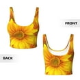 thumbnail image 6 of Goofa 3D Sunflowers Printed Sports Bras for Women, High Impact Running Bra Workout Crop Tank Tops Longline Sports Bra Push up-XX-Large, 6 of 9