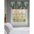 thumbnail image 3 of Seahorse Underwater World Valances for Windows, Rod Pocket Kitchen Valance Curtains - Soft & Washable Small Window Treatment for Living Room,&nbsp;Bathroom, Seabed Retro Coral, 54x18inch, 3 of 9