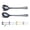 1. black, variant on Salad Server Set,  Stainless Steel Salad Serving Set, Salad Servers, Salad Spoon, Salad Fork, Pack of 2 (Shiny Silver)