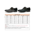 thumbnail image 2 of Bellella Mens Oxfords Lace Up Brogues Business Dress Shoes Lightweight Flats Work Leather Shoe Black+White 10.5, 2 of 6