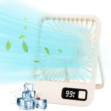 

Apmemiss Clearance 2024 New USB Small Fan Desktop Foldable Charging office Digital Display Small Super Silent Hanging Stand Features Fan Blade Material: Plastic Additional Functio