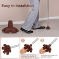 thumbnail image 6 of SupreGear Heavy-Duty Self-Supporting Non-Slip Cane Tip - 3/4 Inch Rubber Base, Six-Point, Brown, 6 of 8