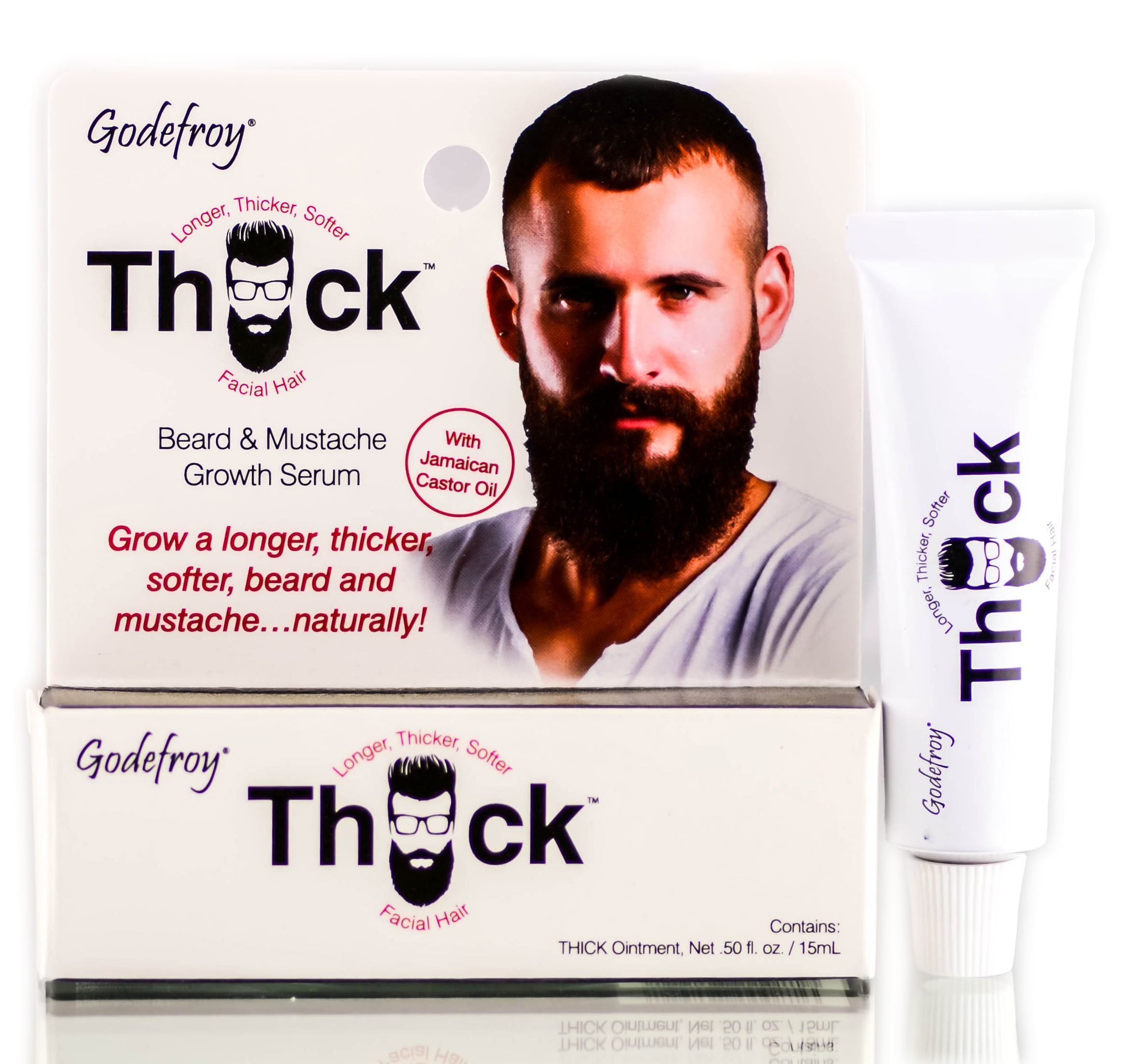 Godefroy Thick Beard & Mustache Growth Serum  oz 