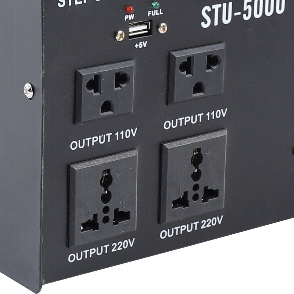 Denest 5000 Watts Voltage Transformer Step up And down 110 to/from 220 V Power Converter +USB