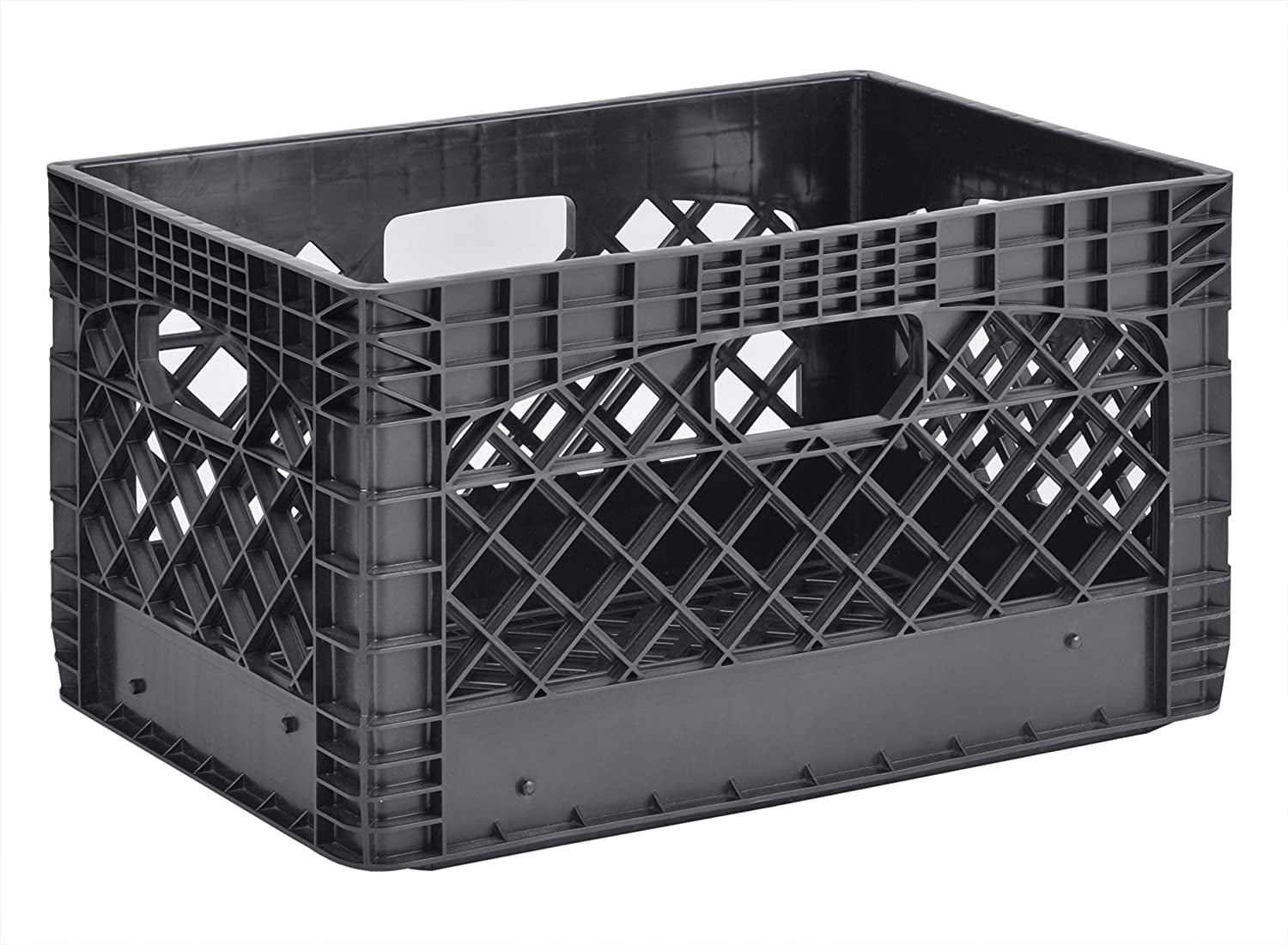 Xebia 18L Square Plastic Milk Crates – 3 Pack, Stackable Storage
