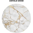 thumbnail image 3 of White Marble Round Tablecloth 60 Inch White and Golden Table Cloth Waterproof Fabric Farmhouse Abstract Tablecloths Decorative for Holiday Party Picnic, 3 of 6