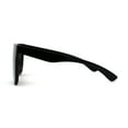 thumbnail image 3 of Flat Top Shield Horn Rim Hip Hop Sunglasses All Black, 3 of 4