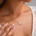 thumbnail image 3 of IEFSHINY Gold Heart Initial Necklace for Women Dainty Heart Tiny Initial Necklaces, 3 of 5