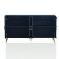thumbnail image 3 of Roomfitters Modern 4 Door Lacquered Wooden Cabinet, Sideboard Buffet with Gold Accents, Storage Cabinet for Living Room, Hallway, Kitchen, Dining Room, Navy Blue, 3 of 13