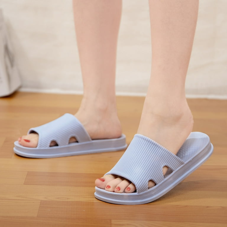 DODOING Women's Comfy Flip Flops Indoor House Slippers with Memory