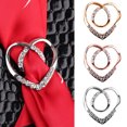 thumbnail image 2 of Bangcool Scarf Clip Fashion Rhinestone Heart Shape All-match Scarf Ring Scarf Buckle, 2 of 6