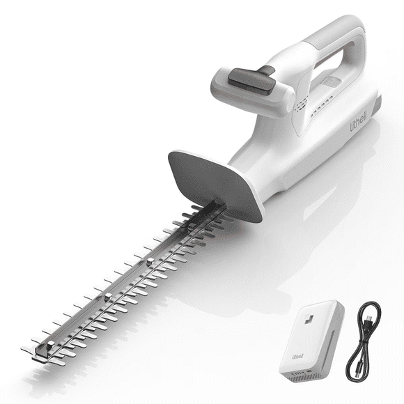 Litheli 20V 16'' Cordless Electric Hedge Trimmer, With 2.5Ah Portable Battery, for Bush & Shrub Cutting, Trimming, Pruning